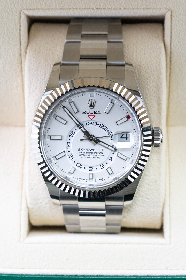 ROLE SKY DWELLER WHITE 336934