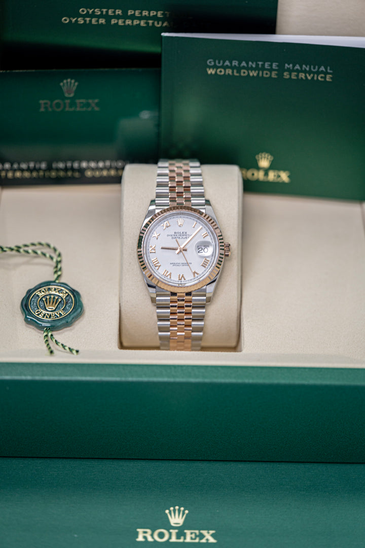 ROLEX DATE-JUST WHITE ROMAN 12232 NEW 2025