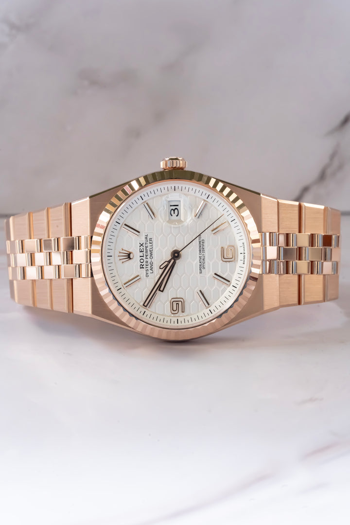 ROLEX 127335 ROSE GOLD LAND DWELLER 2025 NEW