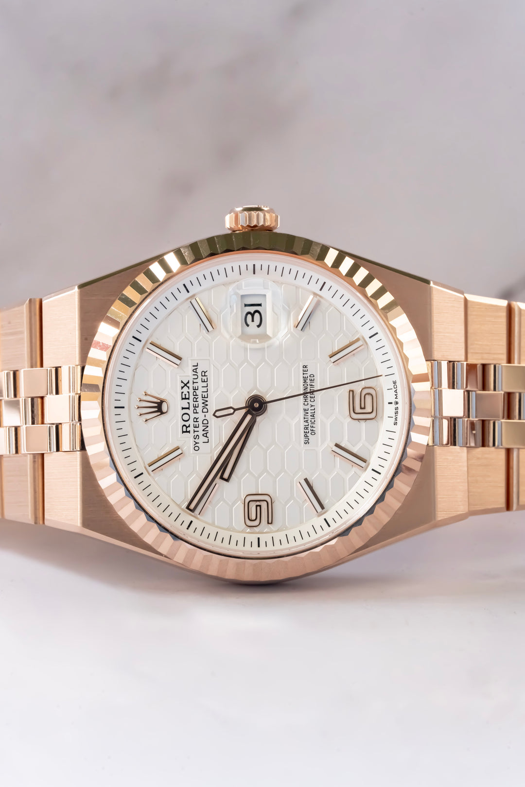 ROLEX 127335 ROSE GOLD LAND DWELLER 2025 NEW