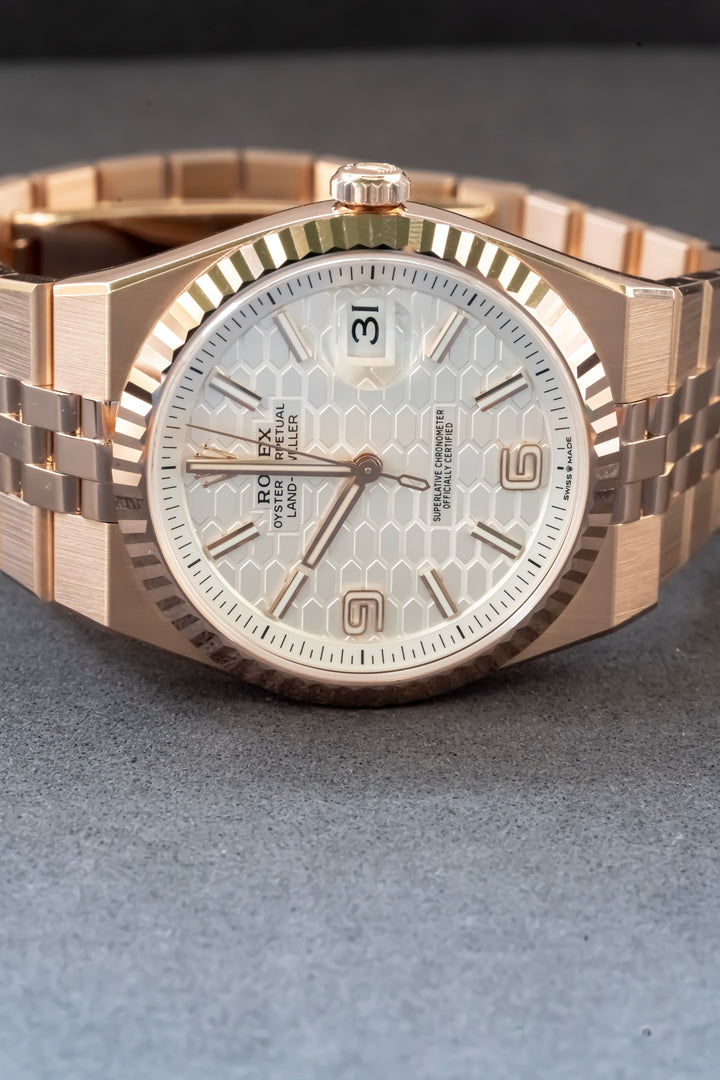 ROLEX 127335 ROSE GOLD LAND DWELLER 2025 NEW