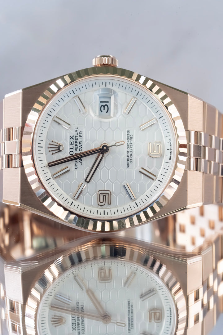 ROLEX 127335 ROSE GOLD LAND DWELLER 2025 NEW