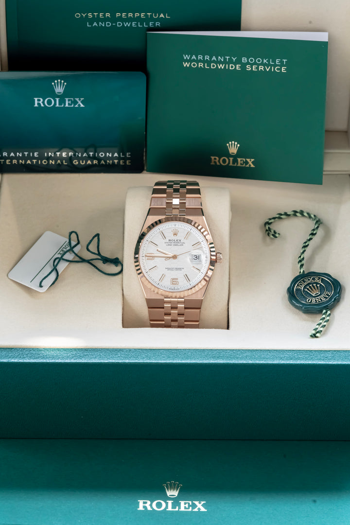 ROLEX 127335 ROSE GOLD LAND DWELLER 2025 NEW