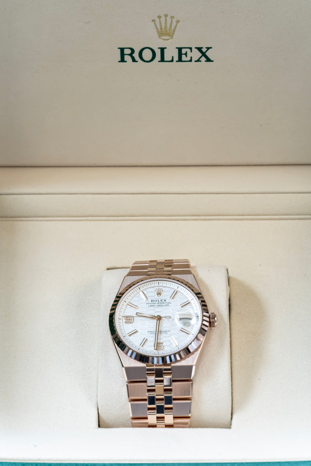 ROLEX 127335 ROSE GOLD LAND DWELLER 2025 NEW