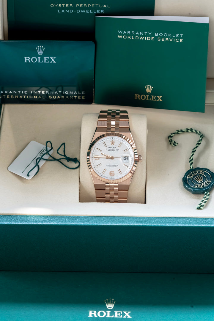 ROLEX 127335 ROSE GOLD LAND DWELLER 2025 NEW