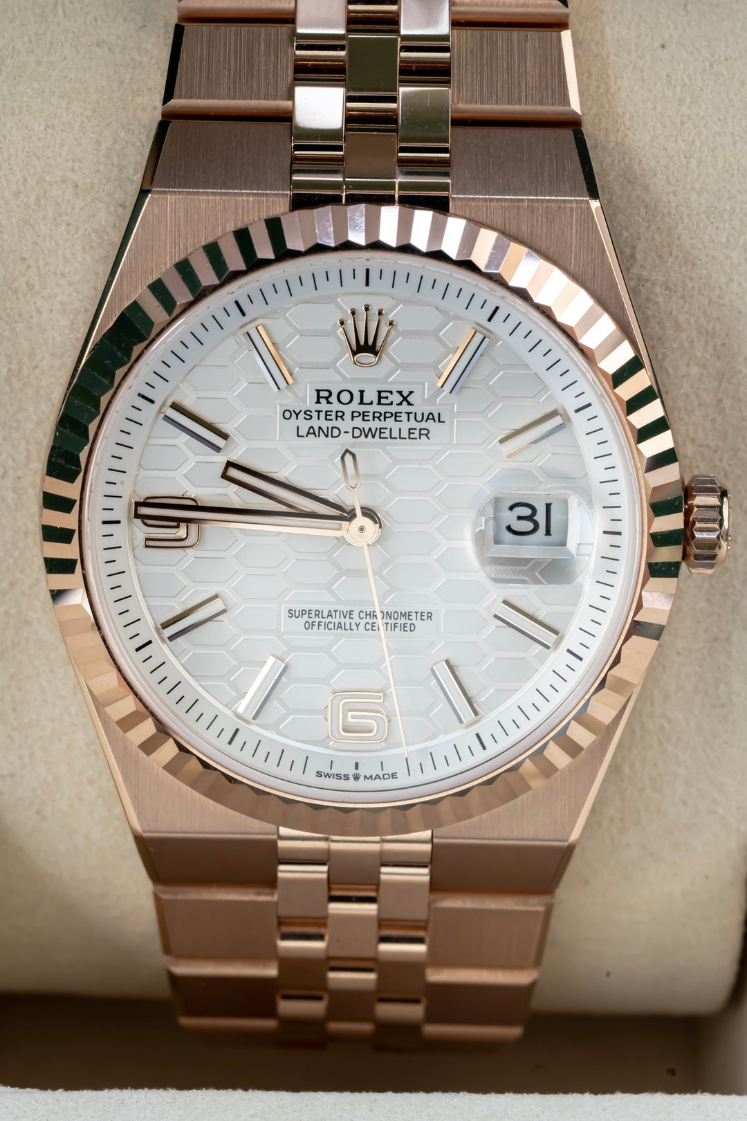 ROLEX 127335 ROSE GOLD LAND DWELLER 2025 NEW