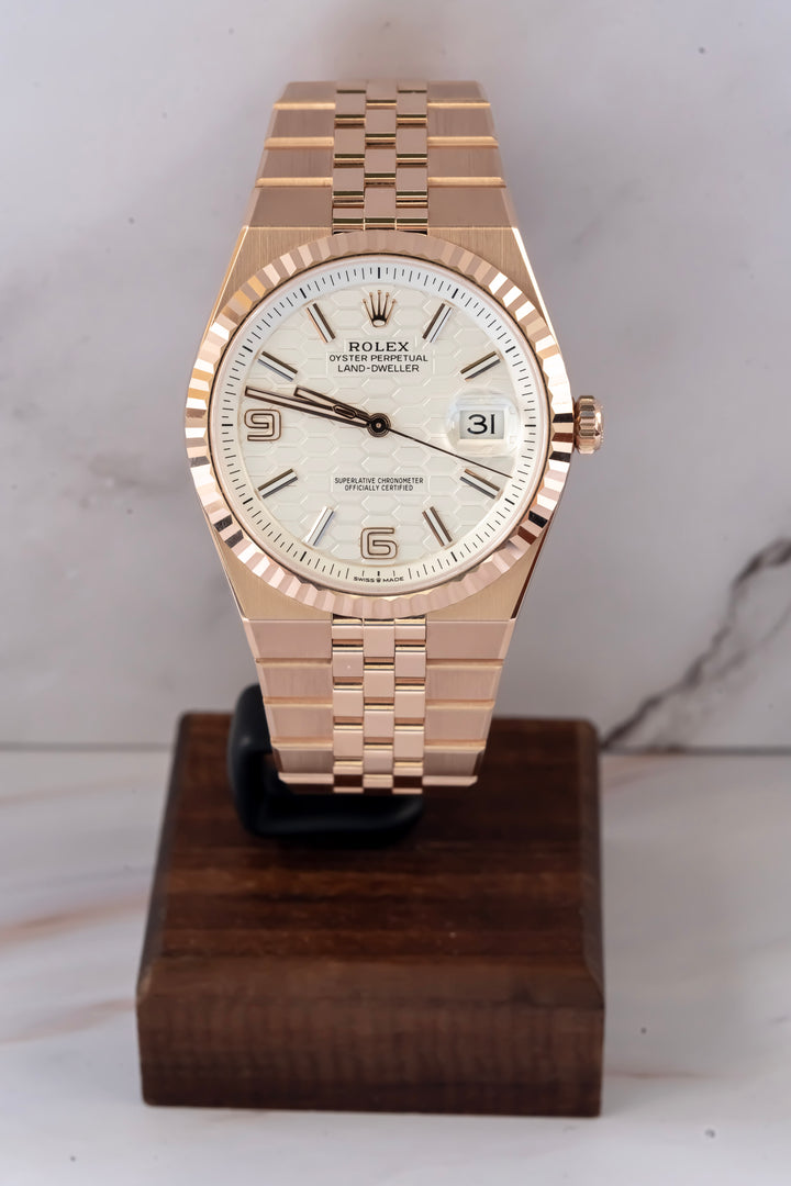 ROLEX 127335 ROSE GOLD LAND DWELLER 2025 NEW