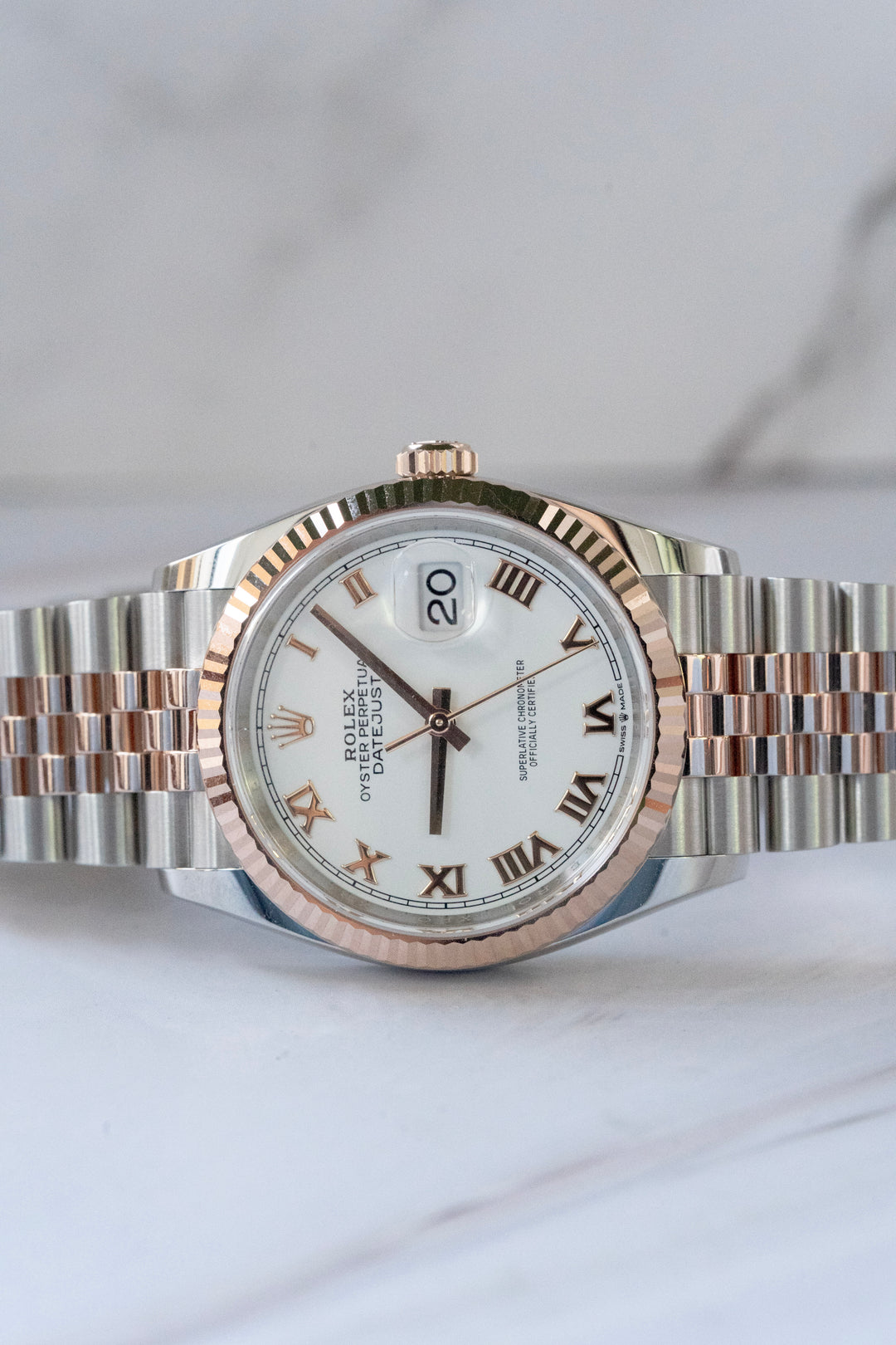 ROLEX DATE-JUST WHITE ROMAN 12232 NEW 2025