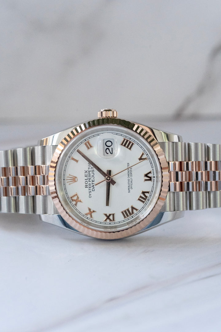 ROLEX DATE-JUST WHITE ROMAN 12232 NEW 2025