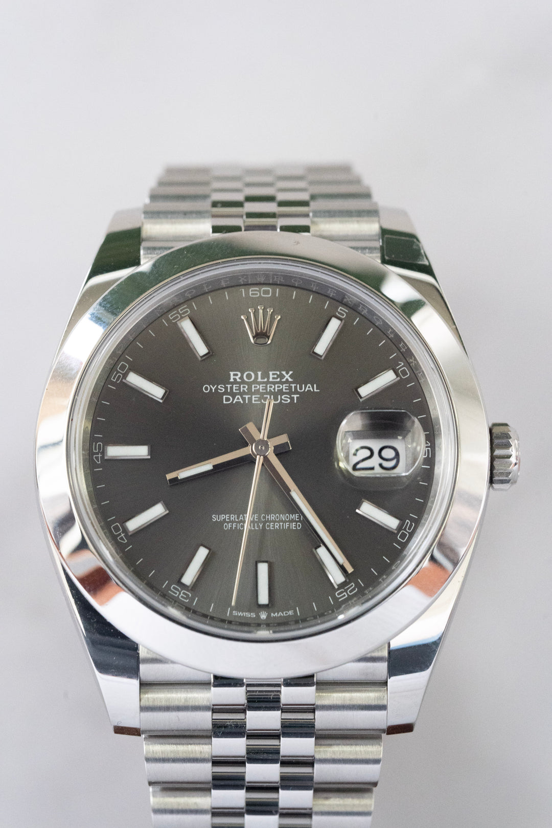 ROLEX DATEJUST GREY 126300 NEW 2025