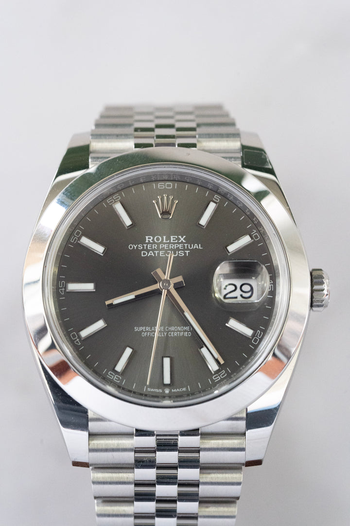 ROLEX DATEJUST GREY 126300 NEW 2025