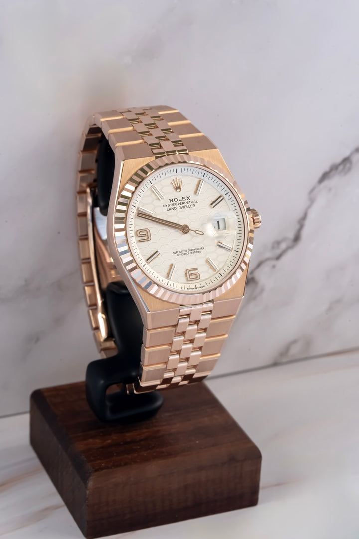 ROLEX 127335 ROSE GOLD LAND DWELLER 2025 NEW