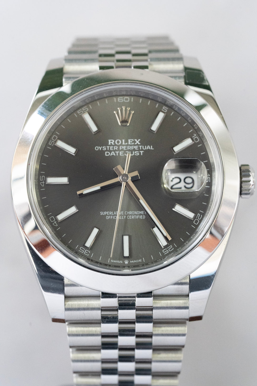 ROLEX DATEJUST GREY 126300 NEW 2025