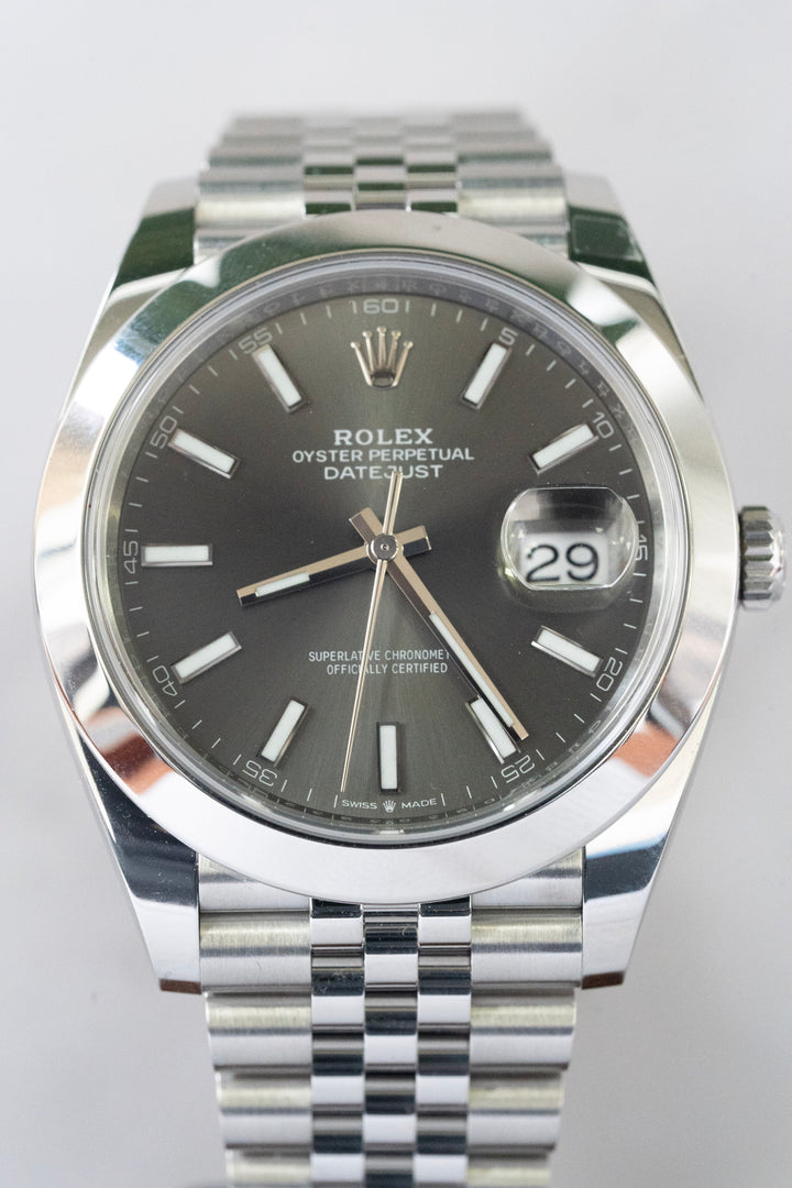 ROLEX DATEJUST GREY 126300 NEW 2025
