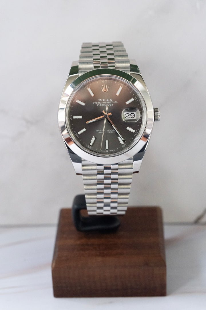 ROLEX DATEJUST GREY 126300 NEW 2025