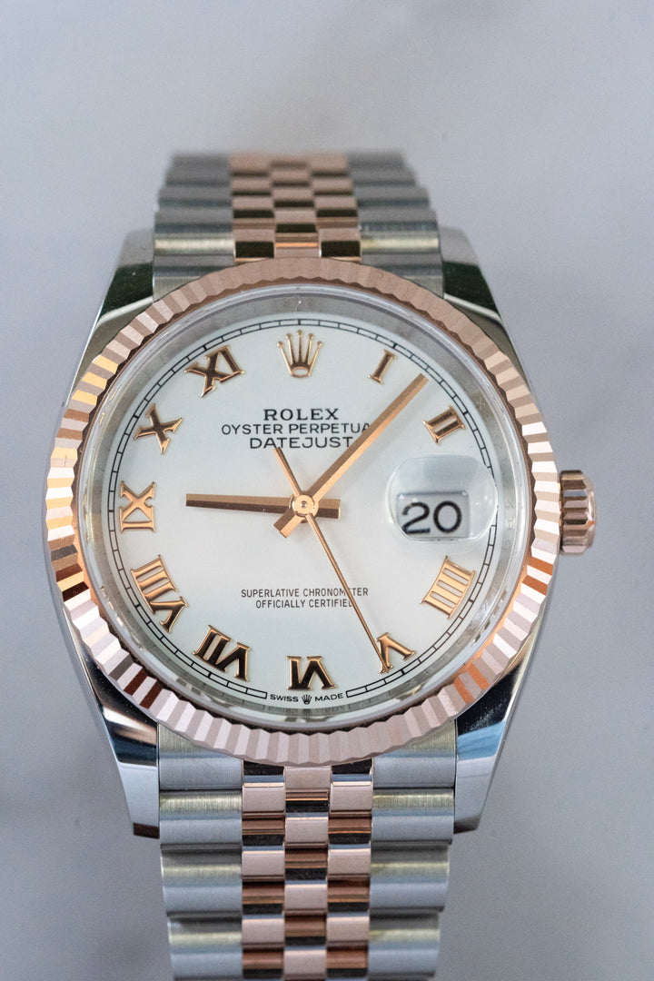 ROLEX DATE-JUST WHITE ROMAN 12232 NEW 2025
