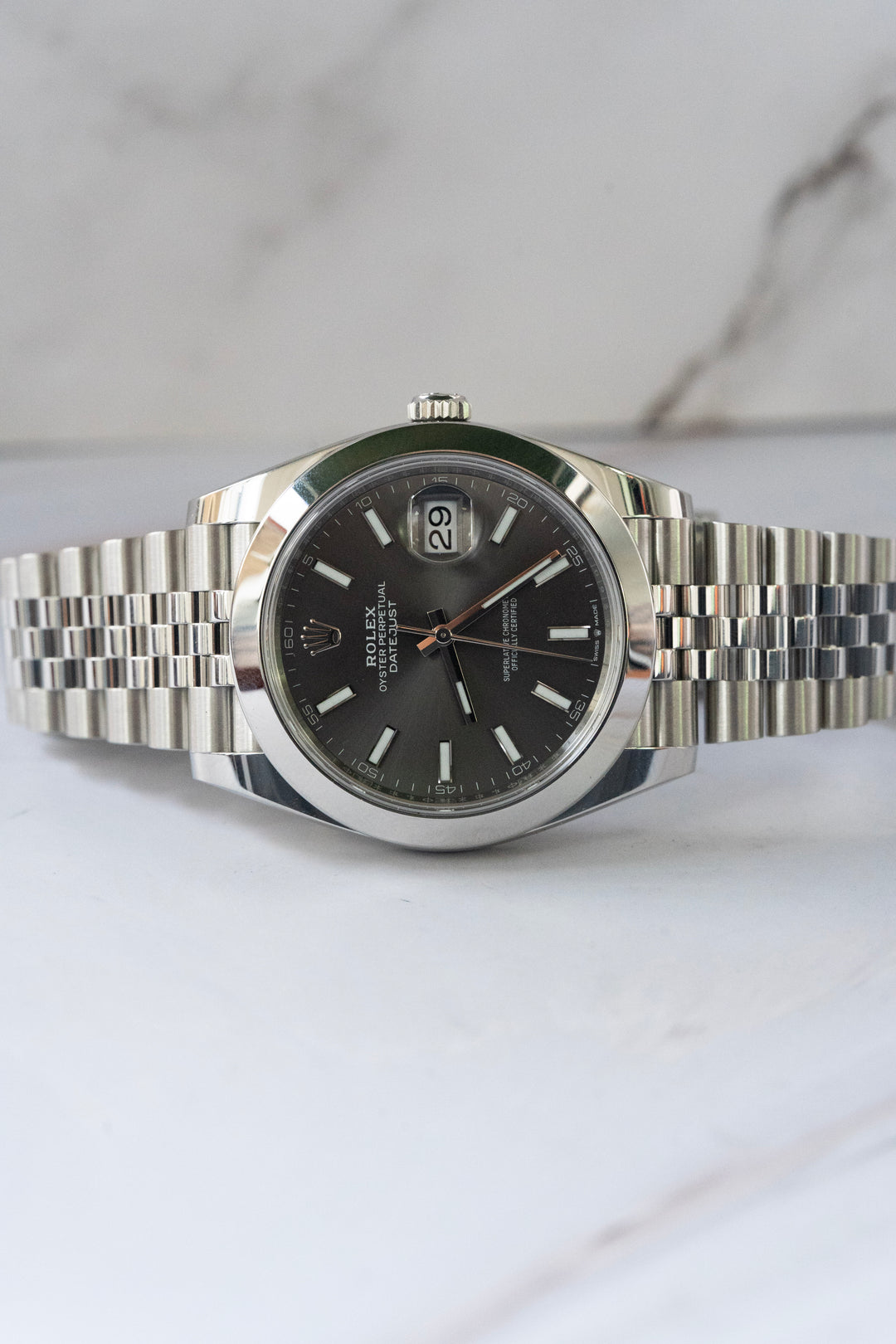 ROLEX DATEJUST GREY 126300 NEW 2025