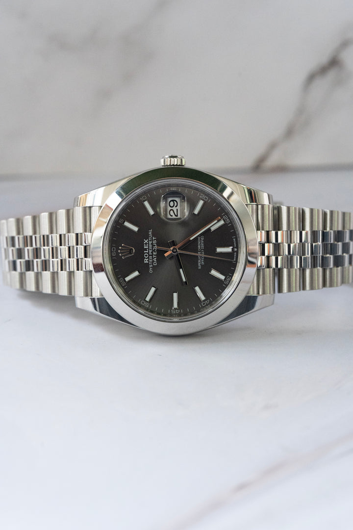 ROLEX DATEJUST GREY 126300 NEW 2025