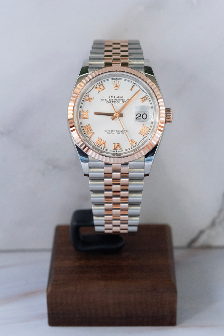 ROLEX DATE-JUST WHITE ROMAN 12232 NEW 2025