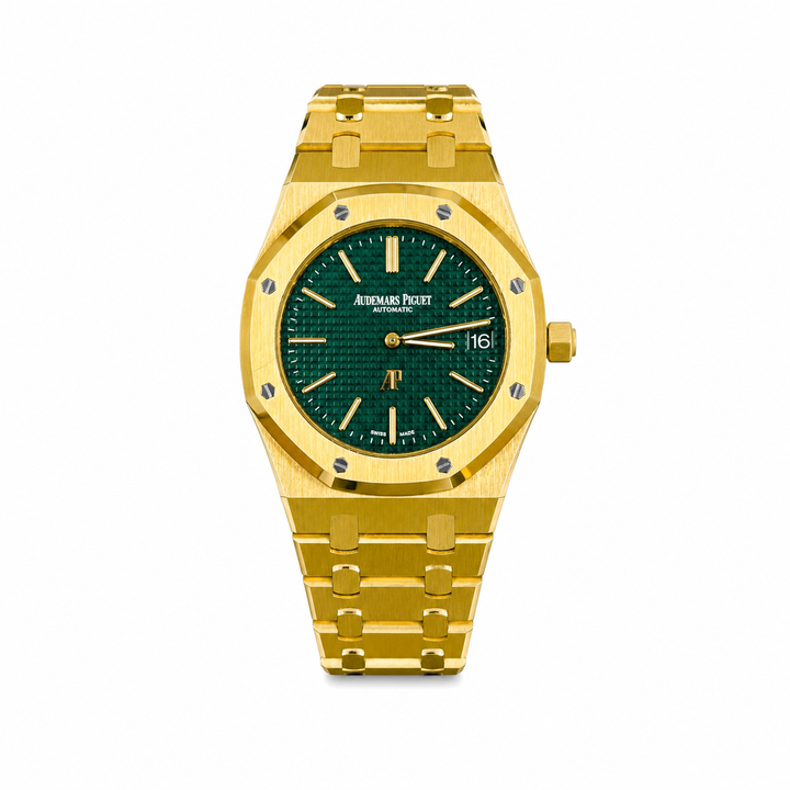 Audemars Piguet 15205BA Royal Oak Extra-Thin The Hour Glass 39mm Black Index Yellow Gold