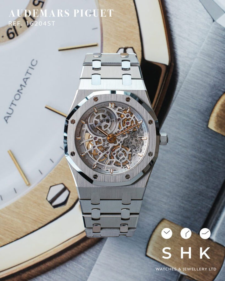 Audemars Piguet Royal Oak 16204ST Jumbo Extra-Thin 50th Anniversary Stainless Steel Openworked