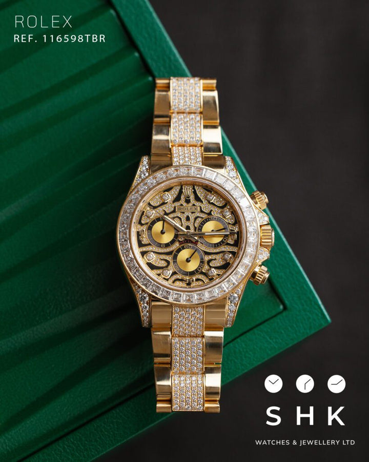 Rolex Daytona ‘Eye of the Tiger’ 116598TBR Yellow Gold Diamond Accents