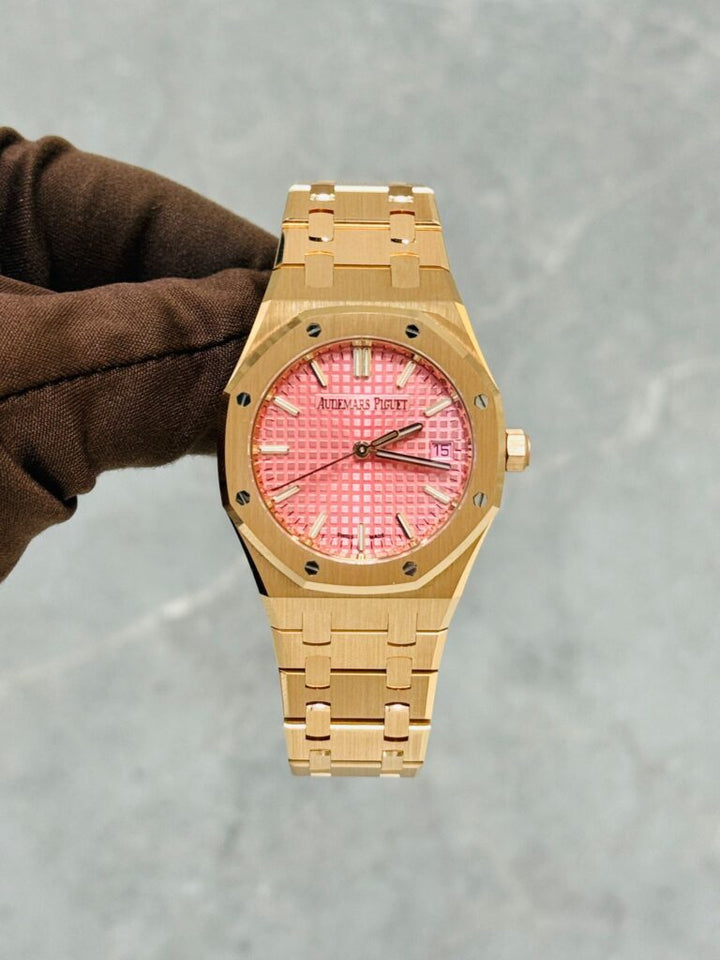 Audemars Piguet Royal Oak 77450OR ‘Ladies’ Rose Gold Pink Dial