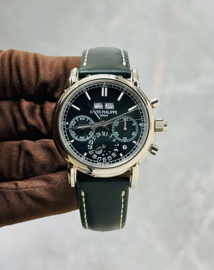 Patek Philippe Grand Complications 5204G-001 Perpetual Calendar White Gold Green Dial