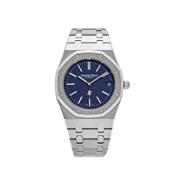 Audemars Piguet Royal Oak 16202BC Jumbo Extra-Thin White Gold Grainy Blue Dial