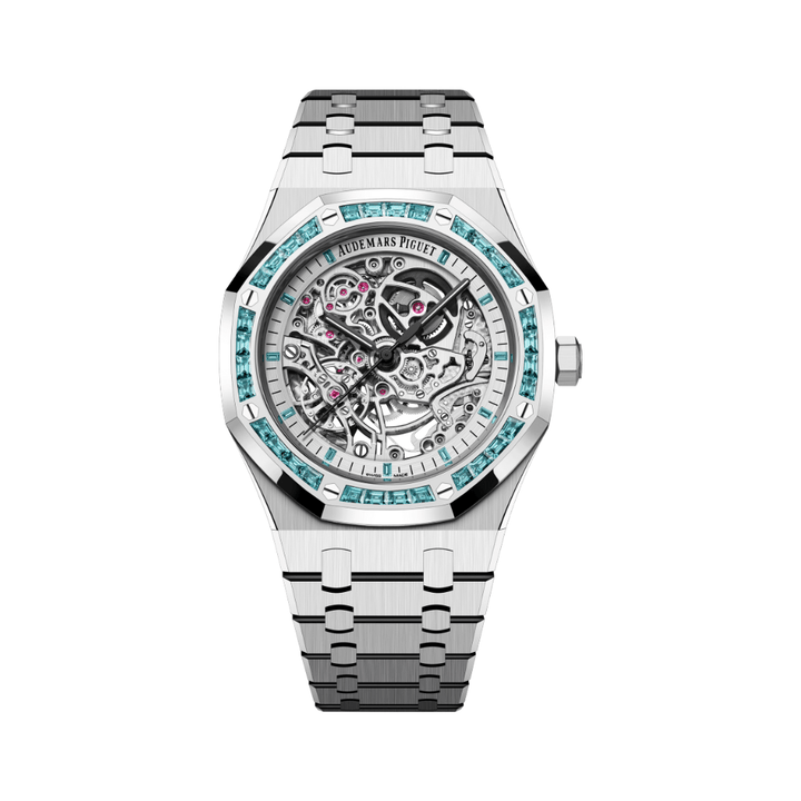 Audemars Piguet Royal Oak Double Balance Wheel 15412BC Openworked White Gold Swiss Topaz Bezel