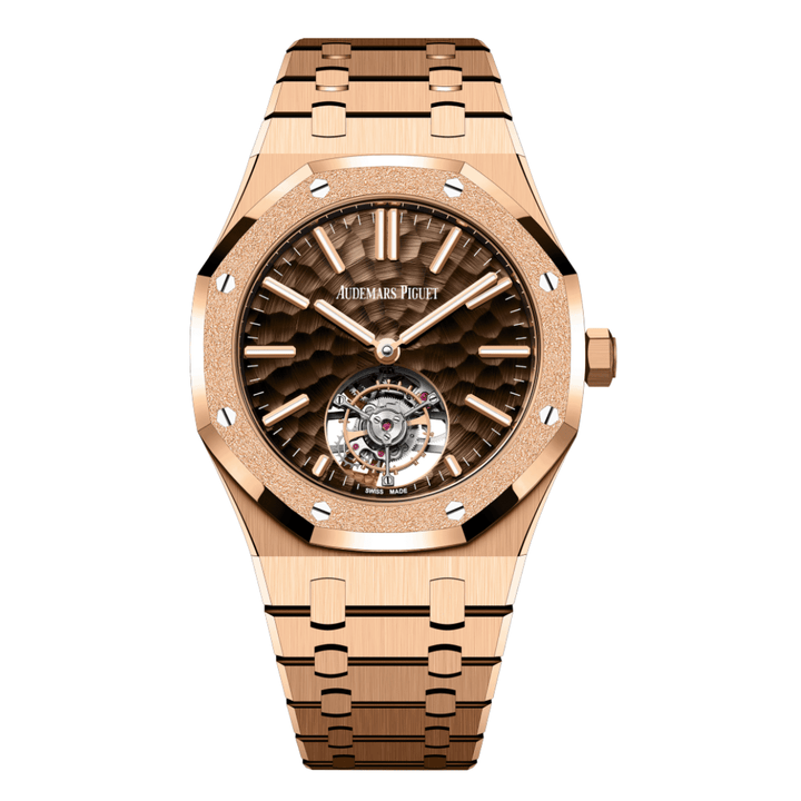 Audemars Piguet Royal Oak 26730OR Selfwinding Tourbillon Rose Gold Brown Dial
