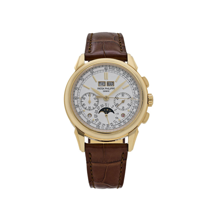 Patek Philippe Grand Complications 5270J-001 Perpetual Chronograph Yellow Gold White Dial