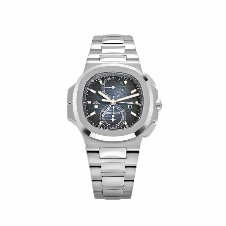 Patek Philippe Nautilus 5990/1A-011 ‘Travel Time’ Flyback Chronograph Stainless Steel Blue Dial